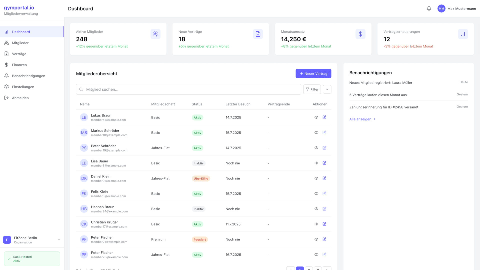 gymportal.io ist jetzt in der Open Beta Phase SaaS-Plattform gymportal.io